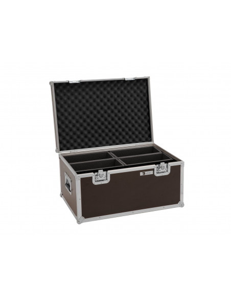 ROADINGER Flightcase 4x LED 4/7C-12 Silent Slim Spot