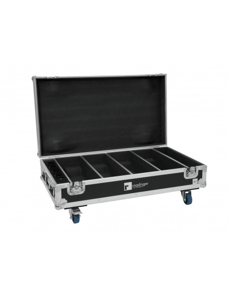 ROADINGER Flightcase 4x AKKU BAR-6 QCL with charging function