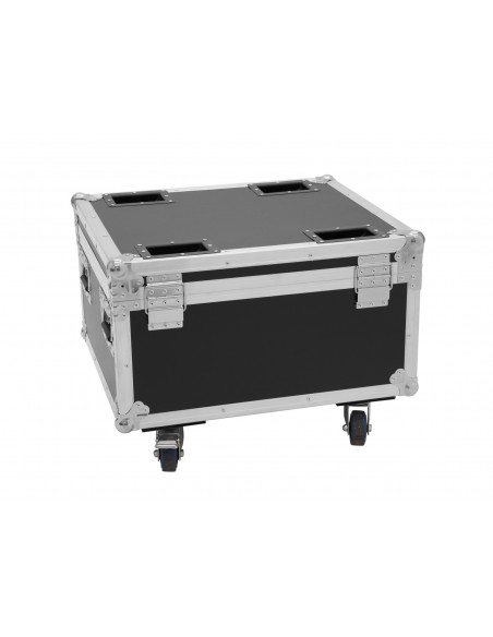 ROADINGER Flightcase 4x AKKU IP PAR 7 QCL WDMX with charging function