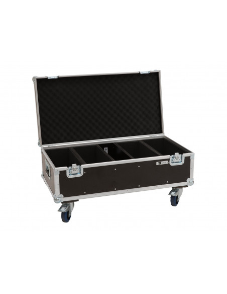ROADINGER Flightcase 4x Audience Blinder 2x100W with wheels