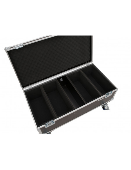 ROADINGER Flightcase 4x Audience Blinder 2x100W with wheels