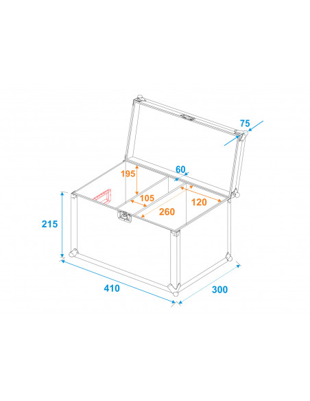 ROADINGER Flightcase 2 x LED CBB-2 COB Bar