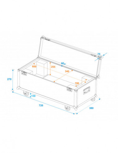 ROADINGER Flightcase 1x LED...