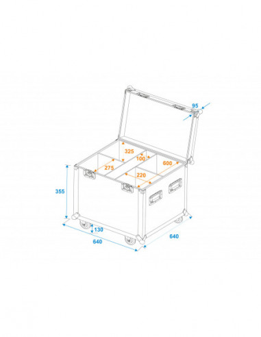 ROADINGER Flightcase 4x LED Theatre...