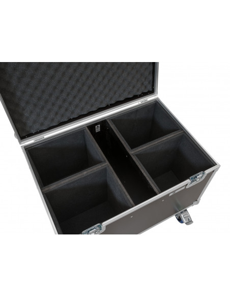 ROADINGER Flightcase 4x LED Theatre COB 200 series, with wheels