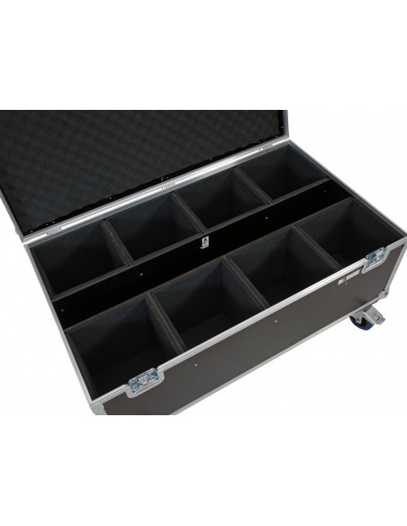 ROADINGER Flightcase 8x LED IP PAR 7x8W QCL/7x9W SCL with wheels