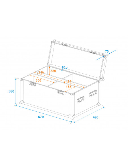 ROADINGER Flightcase 4x LED IP PAR 12x8W QCL/12x9 SQL Spot