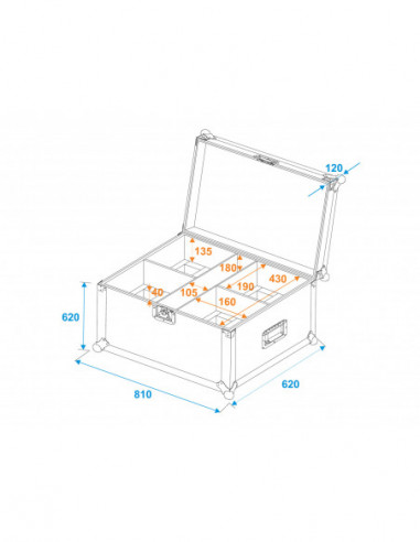 ROADINGER Flightcase 4x THA-20PC