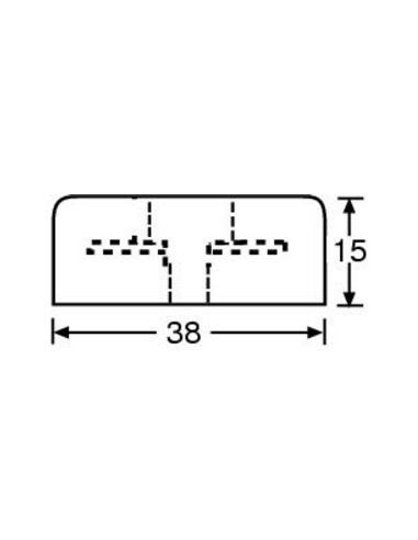 Pé de Borracha 38x15mm