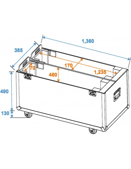 ROADINGER Flightcase 2x LCD ZL50