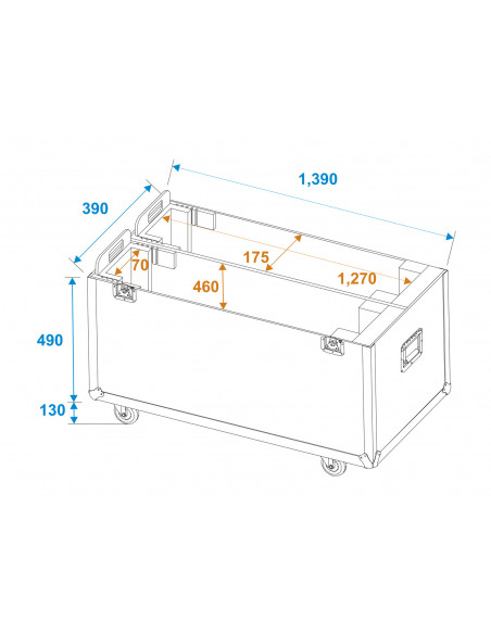 ROADINGER Flightcase 2x LCD ZL55