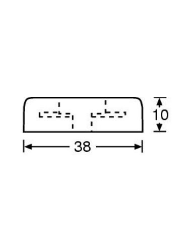 Pé de Borracha 38x10mm