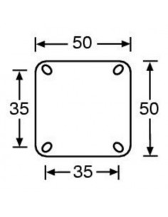 Roda giratória 50mm 2