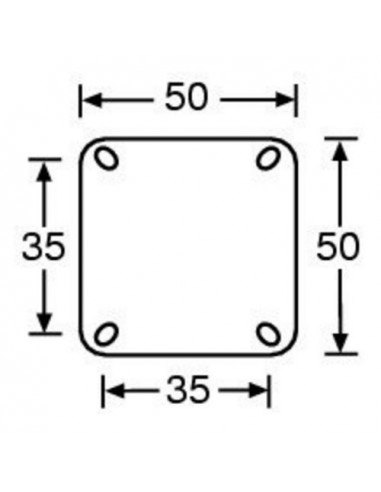 Roda giratória 50mm