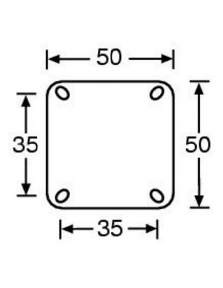 Roda giratória 50mm