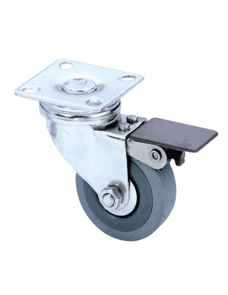 Roda giratória 50mm com travão