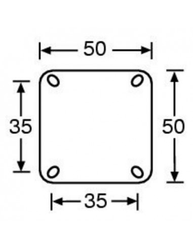 Roda giratória 50mm com travão