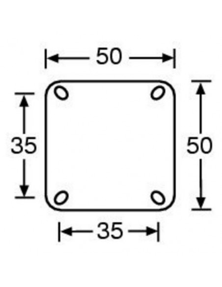 Roda giratória 50mm com travão