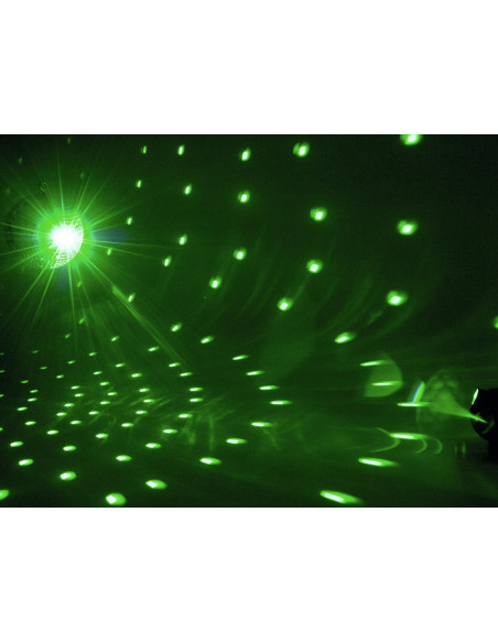 EUROLITE Mirror Ball Set 20cm with LED RGB Spot RC