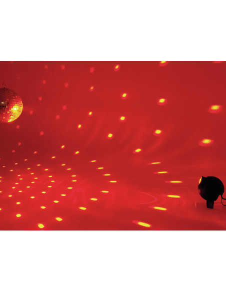 EUROLITE Mirror Ball Set 30cm with LED RGB Spot RC