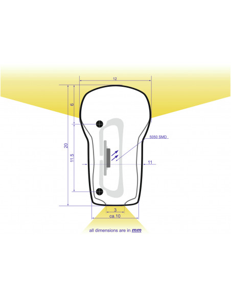 EUROLITE LED Neon Flex 230V Slim blue 100cm