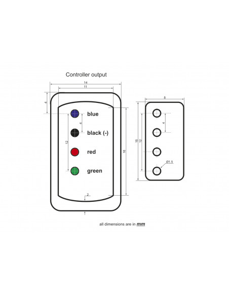 EUROLITE LED Neon Flex 230V Slim RGB Connection Cord with open wires