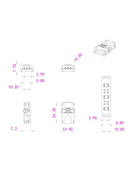 EUROLITE LED Strip flexible Connector 3Pin 10mm
