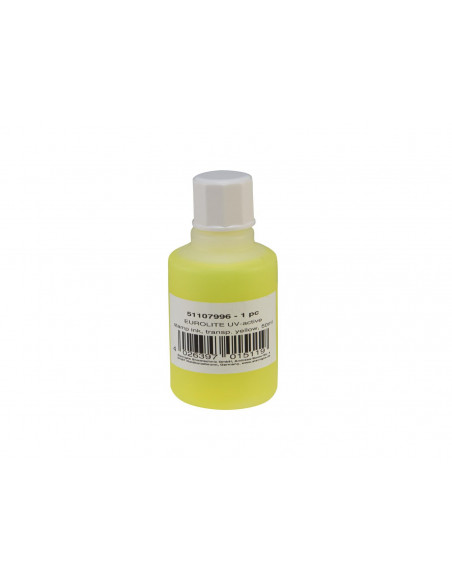 EUROLITE UV-active Stamp Ink, transparent yellow, 50ml