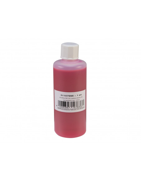 EUROLITE UV-active Stamp Ink, transparent red, 100ml