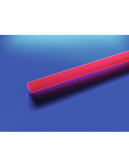 EUROLITE Tubing 10x10mm red UV-active 2m