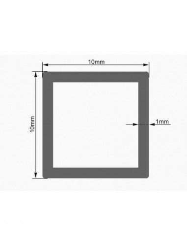 EUROLITE Tubing 10x10mm red 2m
