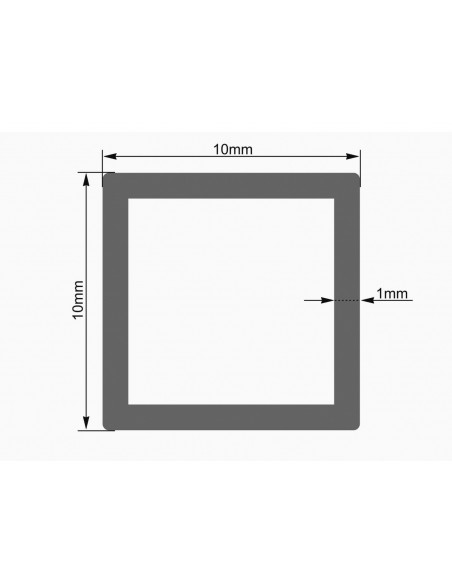 EUROLITE Tubing 10x10mm red 2m