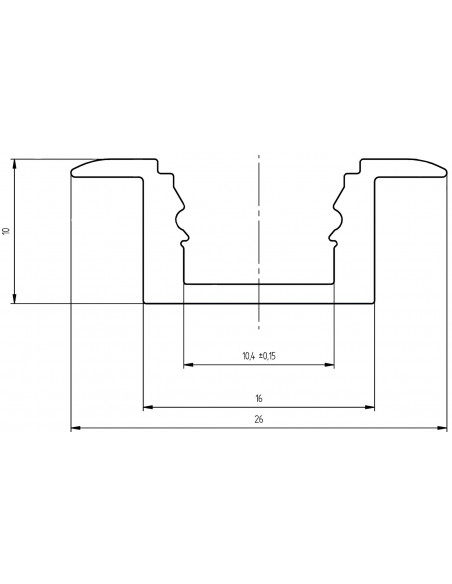 EUROLITE U-Profile MSA für LED Strip silver 2m