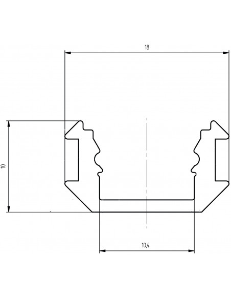 EUROLITE Multiprofile for LED Strip silver 2m
