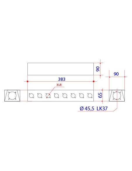 Caixa Palco Stagebox para 12 XLR
