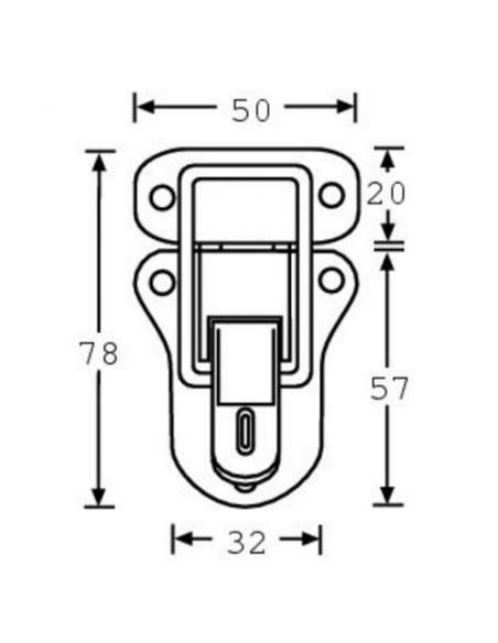 Fecho para aloquete zincado
