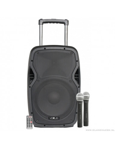 Coluna Portátil 15" 800W USB/SD/MP3 +...