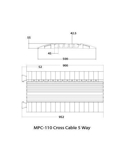 MPC 110 Passa Cabos 5 Vias