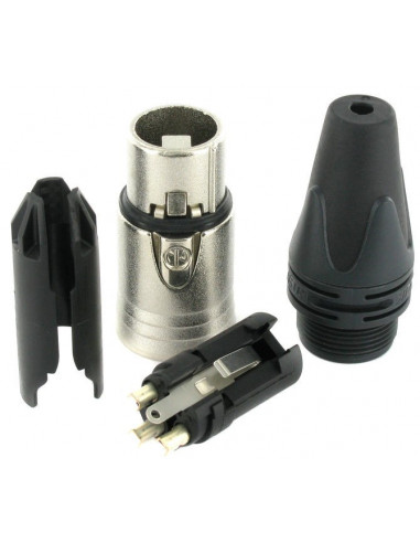 NEUTRIK  NC3FXX Ficha XLR  Femea Cabo 3 Pinos