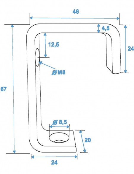 EUROLITE TH-25 Theatre Clamp silver