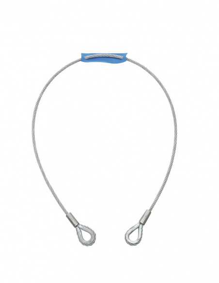 EUROLITE Steel Rope 1000x6mm silver with Thimble