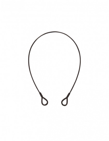 EUROLITE Steel Rope (SC) 600x3mm black with thimbles