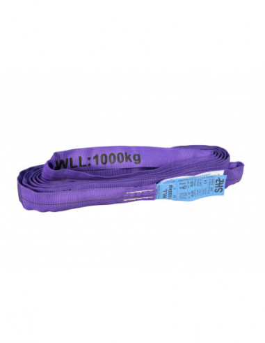 SHZ Round Sling 3m, max. Load 1000KG nach EN 1492-2 SF7 violett