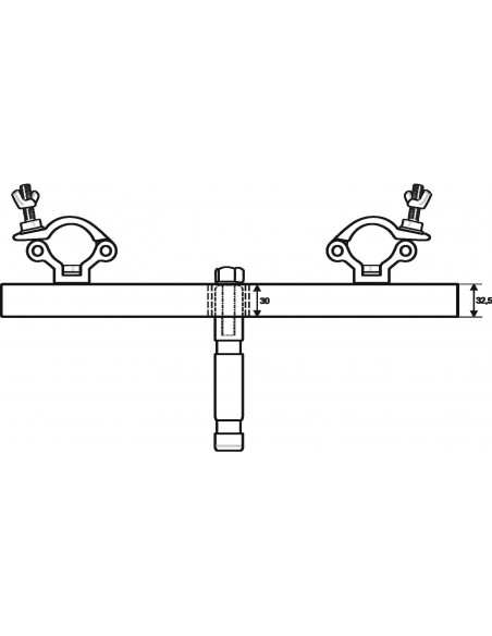 EUROLITE TAH-52 Truss Adapter w/ TV Pin