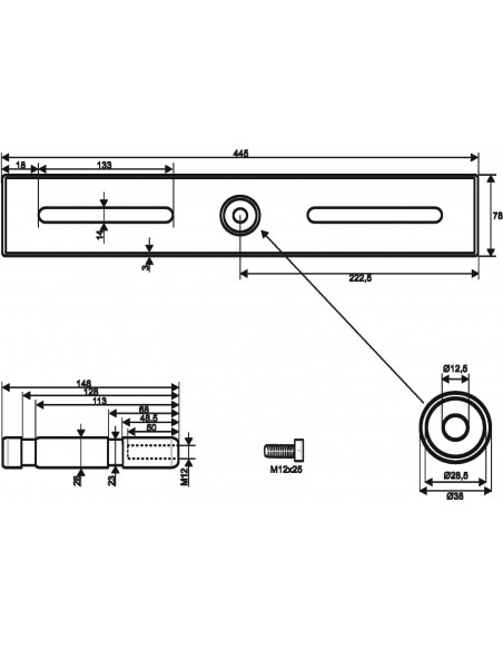 EUROLITE TAH-52 Truss Adapter w/ TV Pin