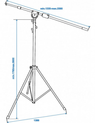 OMNITRONIC Overhead Microphone Stand bk