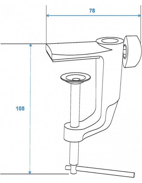 OMNITRONIC Holder Type A f. Table-Microphone Arm bk