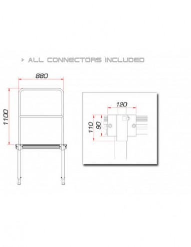 GUIL TMQ-01/440 Stage Rail 88cm (Aluminium Version)