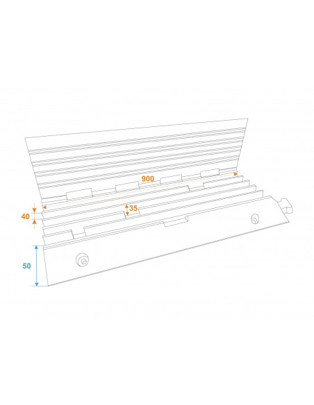 EUROLITE Cablebridge 5 Channels 900x500x50mm