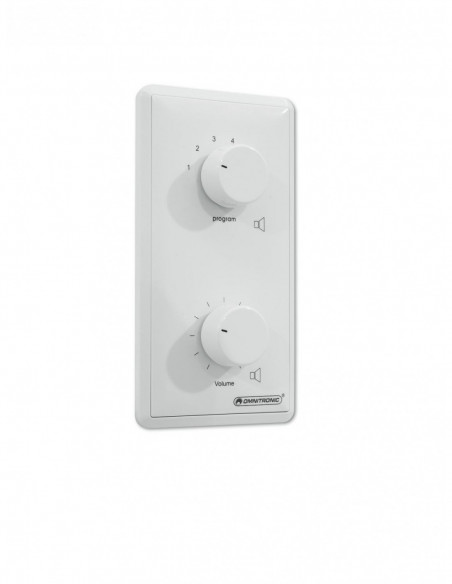 OMNITRONIC PA Volume Controller/Program Selector 5W mono wh
